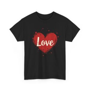 Love Vintage Distressed Heart Timeless Kindness Connection Humanity Unisex Heavy Cotton Tee