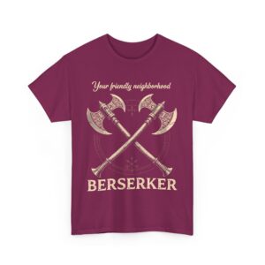 Funny Viking Norse Mythology Berserker Warrior Nordic Axe Design Unisex Heavy Cotton Tee