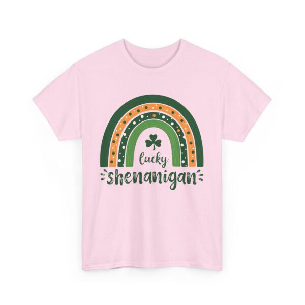 Lucky Shenanigan St. Patrick’s Day Irish Rainbow Clover Festive Fun Design Unisex Heavy Cotton Tee - Image 9