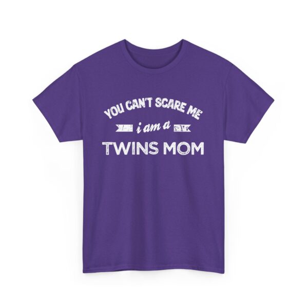 Bold Distressed 'Twins Mom' Empowerment Letter Art Design for Moms Unisex Heavy Cotton Tee - Image 9