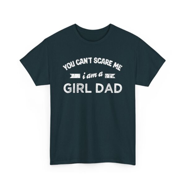 Bold Distressed 'Girl Dad' Empowerment Letter Art Design for Dads Unisex Heavy Cotton Tee - Image 6