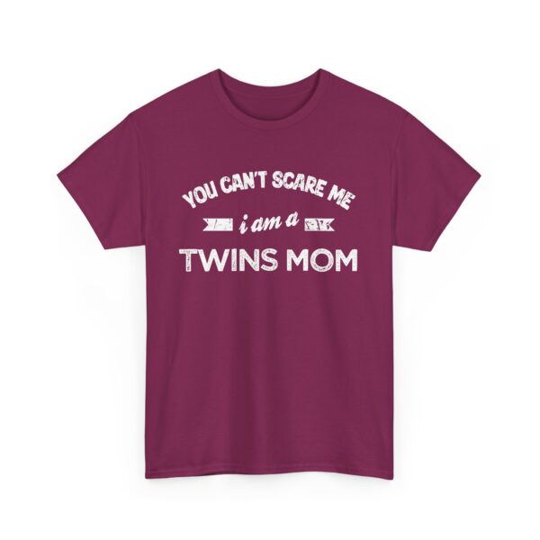 Bold Distressed 'Twins Mom' Empowerment Letter Art Design for Moms Unisex Heavy Cotton Tee - Image 12