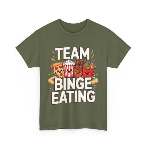 Team Binge Eating Funny Kawaii Comfort Food Mental Health Awareness Design Unisex Heavy Cotton Tee - Image 6