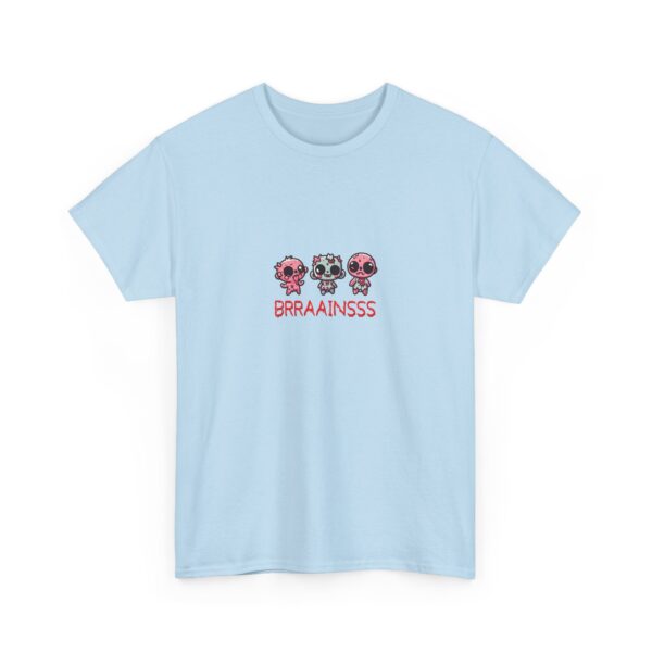 Funny Cute Kawaii Zombie Horde Brains Horror Design Unisex Heavy Cotton Tee - Image 6