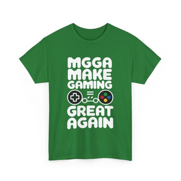 M.G.G.A. Make Gaming Great Again funny gamer letter art with game controller Design Unisex Heavy Cotton Tee - Image 9