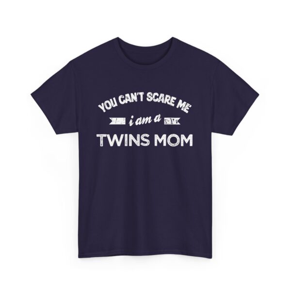 Bold Distressed 'Twins Mom' Empowerment Letter Art Design for Moms Unisex Heavy Cotton Tee - Image 5