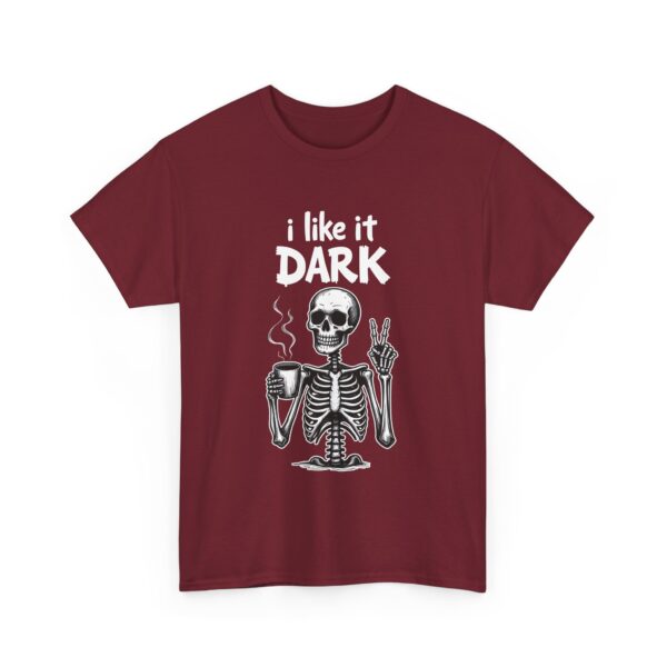 Skeleton Coffee Lover I like it Dark Humor Design Unisex Heavy Cotton Tee - Image 5