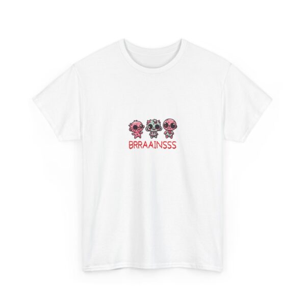 Funny Cute Kawaii Zombie Horde Brains Horror Design Unisex Heavy Cotton Tee