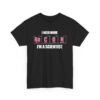 I Need more Bacon i'm a Scientist Funny Periodic Table Letter Art Geek Teacher Pun Unisex Heavy Cotton Tee - Image 4