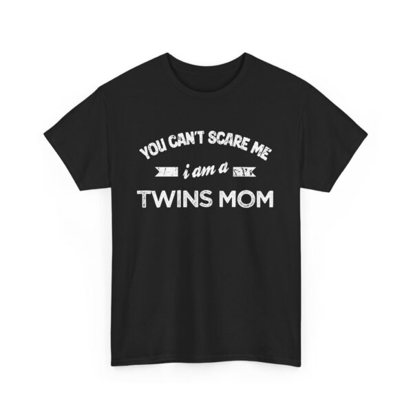 Bold Distressed 'Twins Mom' Empowerment Letter Art Design for Moms Unisex Heavy Cotton Tee