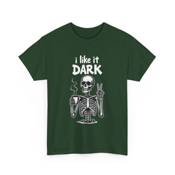 Skeleton Coffee Lover I like it Dark Humor Design Unisex Heavy Cotton Tee - Image 8