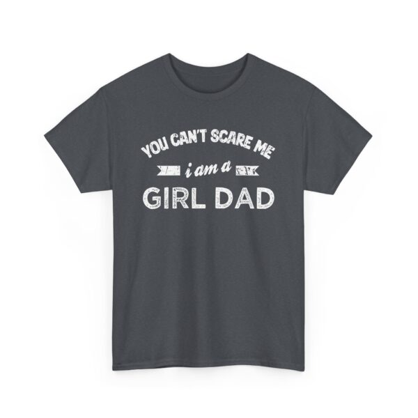 Bold Distressed 'Girl Dad' Empowerment Letter Art Design for Dads Unisex Heavy Cotton Tee - Image 4