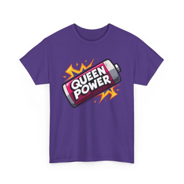 Queen Power Empowered Woman Energy Design – Bold Magenta Spark Unisex Heavy Cotton Tee - Image 6