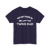 Bold Distressed 'Twins Dad' Empowerment Letter Art Design for Dads Unisex Heavy Cotton Tee - Image 7
