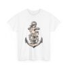 Mermaid and Anchor Deep Love Tattoo Design – Old School Marine Sailor Legends Art Unisex Heavy Cotton Tee - Image 12