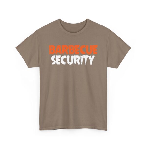 Barbecue Security Funny BBQ Letter Art for Grill Lovers Unisex Heavy Cotton Tee - Image 3