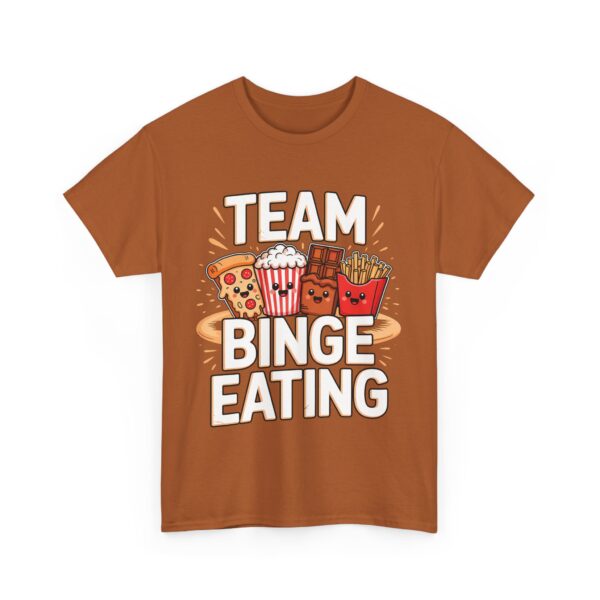 Team Binge Eating Funny Kawaii Comfort Food Mental Health Awareness Design Unisex Heavy Cotton Tee - Image 5