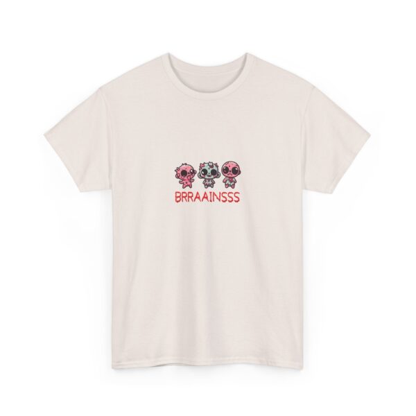 Funny Cute Kawaii Zombie Horde Brains Horror Design Unisex Heavy Cotton Tee - Image 5