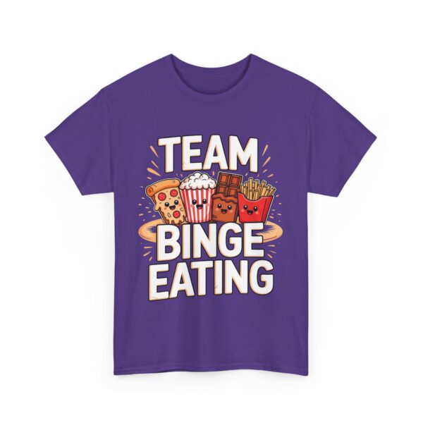 Team Binge Eating Funny Kawaii Comfort Food Mental Health Awareness Design Unisex Heavy Cotton Tee - Image 8