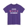 I Need more Bacon i'm a Scientist Funny Periodic Table Letter Art Geek Teacher Pun Unisex Heavy Cotton Tee - Image 3