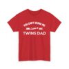 Bold Distressed 'Twins Dad' Empowerment Letter Art Design for Dads Unisex Heavy Cotton Tee - Image 9