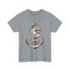 Mermaid and Anchor Deep Love Tattoo Design – Old School Marine Sailor Legends Art Unisex Heavy Cotton Tee - Image 6