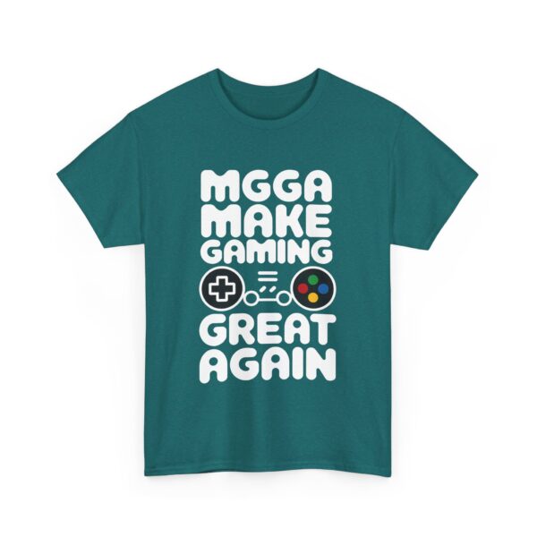 M.G.G.A. Make Gaming Great Again funny gamer letter art with game controller Design Unisex Heavy Cotton Tee - Image 5