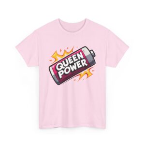 Queen Power Empowered Woman Energy Design – Bold Magenta Spark Unisex Heavy Cotton Tee