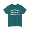 Bold Distressed 'Twins Dad' Empowerment Letter Art Design for Dads Unisex Heavy Cotton Tee - Image 8
