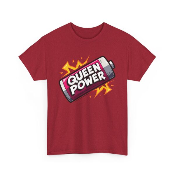 Queen Power Empowered Woman Energy Design – Bold Magenta Spark Unisex Heavy Cotton Tee - Image 8