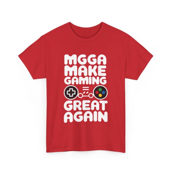 M.G.G.A. Make Gaming Great Again funny gamer letter art with game controller Design Unisex Heavy Cotton Tee - Image 2