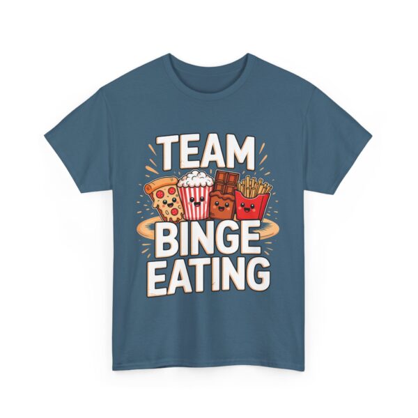 Team Binge Eating Funny Kawaii Comfort Food Mental Health Awareness Design Unisex Heavy Cotton Tee - Image 7