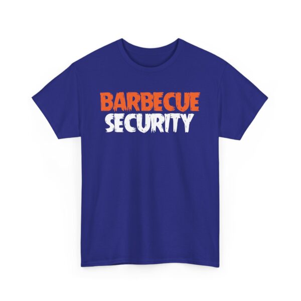 Barbecue Security Funny BBQ Letter Art for Grill Lovers Unisex Heavy Cotton Tee - Image 2