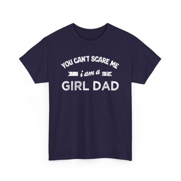 Bold Distressed 'Girl Dad' Empowerment Letter Art Design for Dads Unisex Heavy Cotton Tee - Image 7