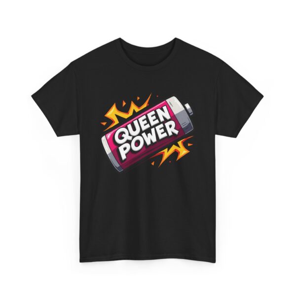 Queen Power Empowered Woman Energy Design – Bold Magenta Spark Unisex Heavy Cotton Tee - Image 2