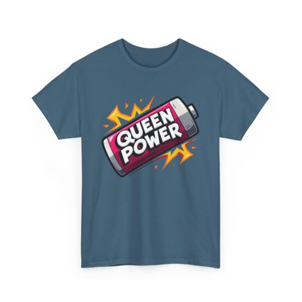 Queen Power Empowered Woman Energy Design – Bold Magenta Spark Unisex Heavy Cotton Tee - Image 4