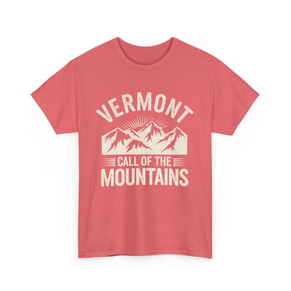 Vermont Call of the Mountains Retro Vintage Distressed Sunset Art Design Unisex Heavy Cotton Tee - Image 6