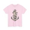 Mermaid and Anchor Deep Love Tattoo Design – Old School Marine Sailor Legends Art Unisex Heavy Cotton Tee - Image 13