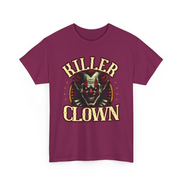 Halloween Killer Clown Creepy Horror Monster Circus Unisex Heavy Cotton Tee - Image 3