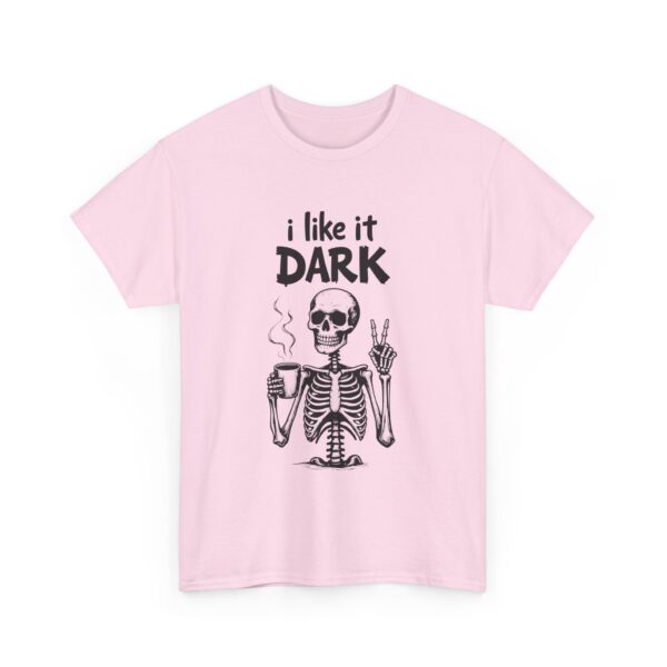 Skeleton Coffee Lover I like it Dark Humor Design Unisex Heavy Cotton Tee - Image 7