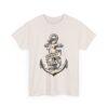 Mermaid and Anchor Deep Love Tattoo Design – Old School Marine Sailor Legends Art Unisex Heavy Cotton Tee - Image 10