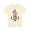 Mermaid and Anchor Deep Love Tattoo Design – Old School Marine Sailor Legends Art Unisex Heavy Cotton Tee