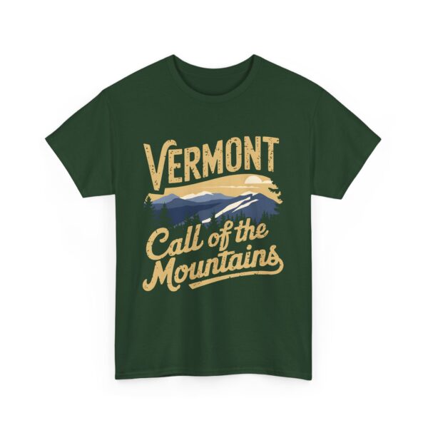 Vermont Call of the Mountains Retro Vintage Distressed Sunset Art Design Unisex Heavy Cotton Tee - Image 7