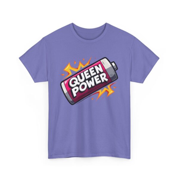 Queen Power Empowered Woman Energy Design – Bold Magenta Spark Unisex Heavy Cotton Tee - Image 5