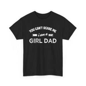 Bold Distressed 'Girl Dad' Empowerment Letter Art Design for Dads Unisex Heavy Cotton Tee