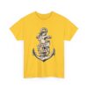 Mermaid and Anchor Deep Love Tattoo Design – Old School Marine Sailor Legends Art Unisex Heavy Cotton Tee - Image 5
