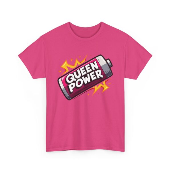 Queen Power Empowered Woman Energy Design – Bold Magenta Spark Unisex Heavy Cotton Tee - Image 7