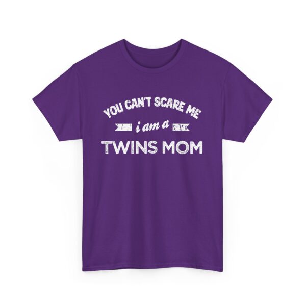 Bold Distressed 'Twins Mom' Empowerment Letter Art Design for Moms Unisex Heavy Cotton Tee - Image 10