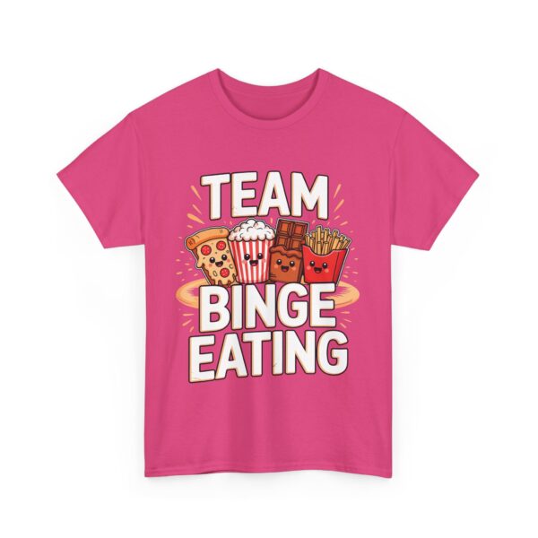 Team Binge Eating Funny Kawaii Comfort Food Mental Health Awareness Design Unisex Heavy Cotton Tee - Image 9