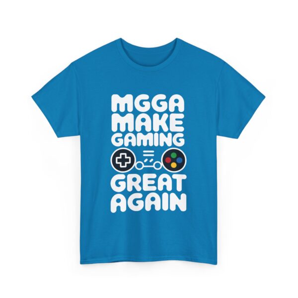 M.G.G.A. Make Gaming Great Again funny gamer letter art with game controller Design Unisex Heavy Cotton Tee - Image 4